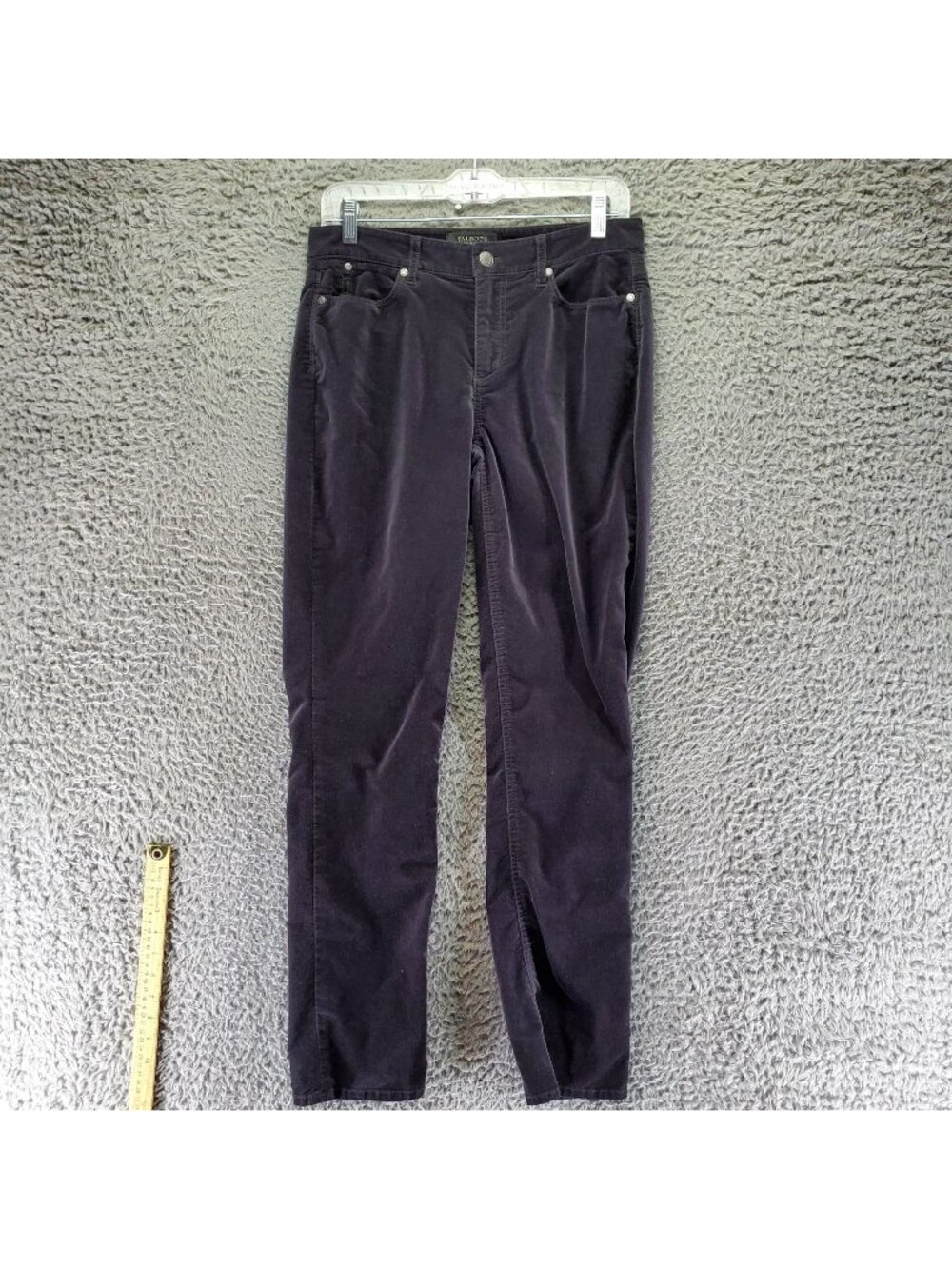 Talbots Jeans Womens 14 Black Flawless Corduroy Straight Curvy *Read*